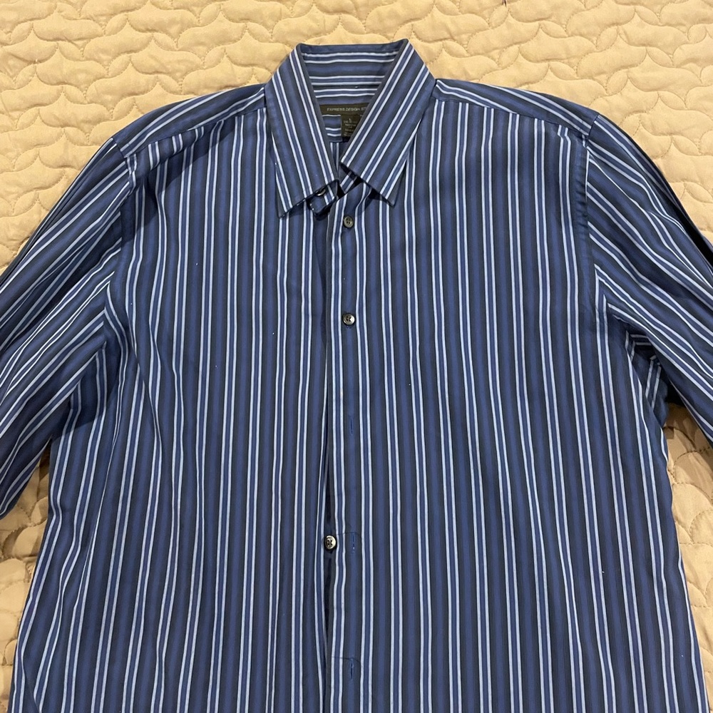Express studio men’s shirt 
Size L neck 16-16.5 inches, classy button down